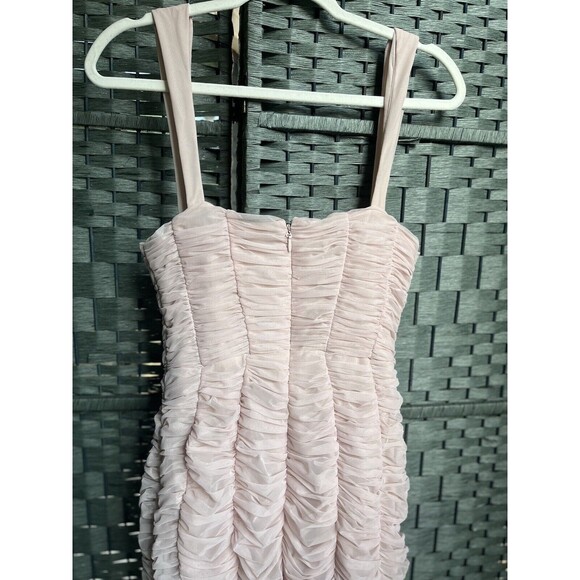 HOUSE OF CB 'Cate' Crystal Ruched Mesh Mini Dress/Size L+ - Picture 7 of 10